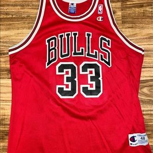 Chicago Bulls Scottie Pippen Authentic Champion Jersey Vintage